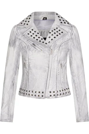 Infinity Damen Gothic Biker-Lederjacke mit Nieten-Bilbao