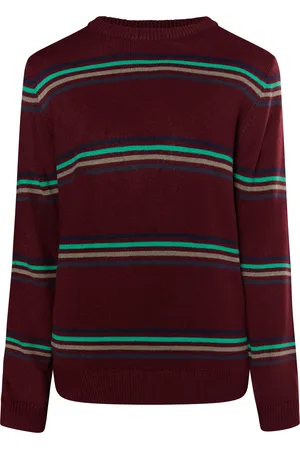 MO Pullover Herren Bordeaux Mehrfarbig
