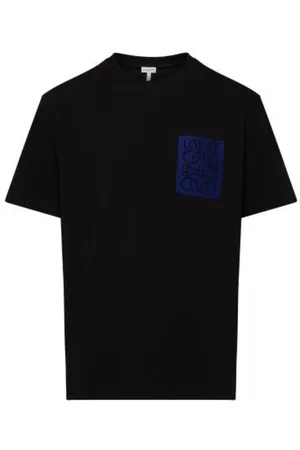Loewe Blue Anagram Fake Pocket T-Shirt in