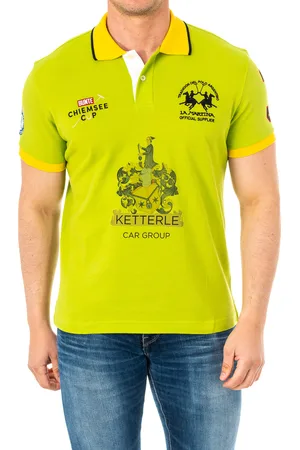 La Martina Kurzarm-Polo mit Reverskragen 2MPS55 Herren