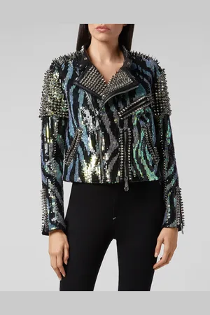 Philipp Plein Leder Biker-Jacke
