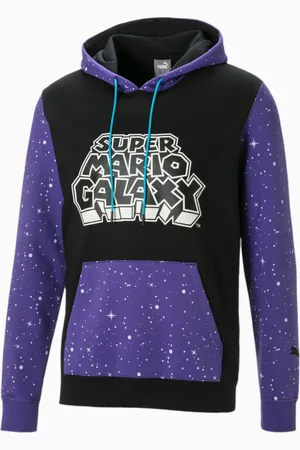 PUMA Super Mario Nintendo Black Purple Hoodie 589098 02