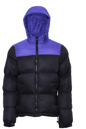 MO Wattierte Steppjacke Herren Schwarz Kobalt