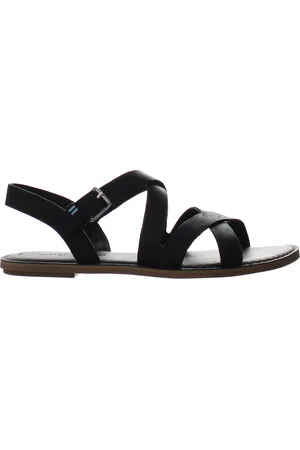 TOMS Sizilien schwarze Frauen Sandalen