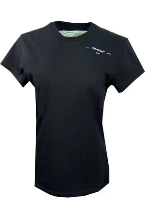 OFF-WHITE Woman Logo Schwarzes T-Shirt
