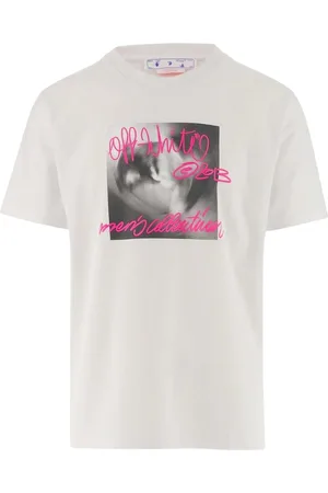 OFF-WHITE Tornado Type Slim Fit weisses T-Shirt