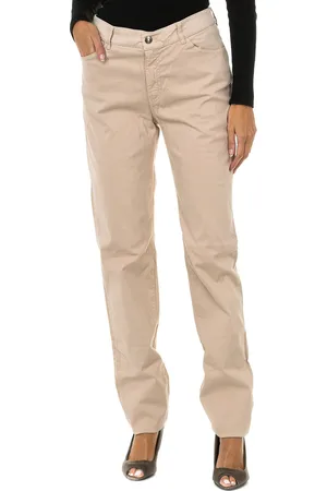 Emporio Armani Lange Hose aus Stretchgewebe in normaler Passform 6Y5J18-5N0RZ Frau