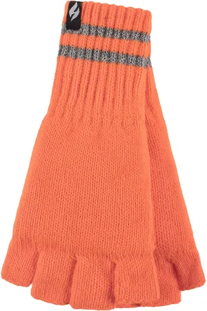Heat Holders Herren gestrickt fingerlose reflektierende Handschuhe für den Winter | Wärmehalter | Thermal Hi Viz Arbeitshandschuhe