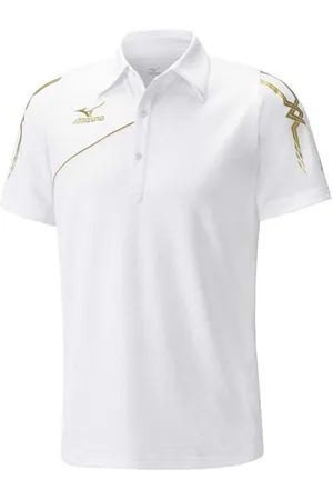 Mizuno Drylite Herren weißes Poloshirt