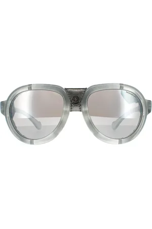 Moncler Oval Mens Grey Smoke Mirror Sonnenbrille