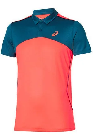 Asics Player Herren Pink Tennis Polo Shirt