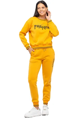 Tom Barron Damen Lässiger Trainingsanzug-Set mit Fashion-Print
