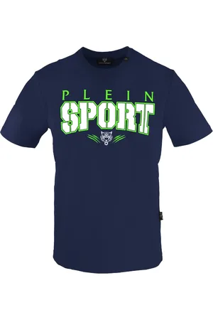 Philipp Plein Bold Sport Logo Marineblaues T-Shirt