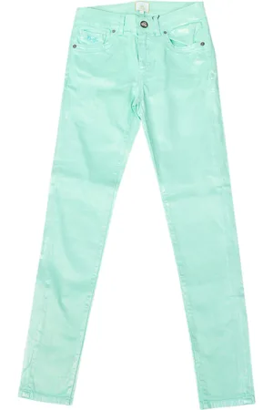 La Martina Glänzende Stretch-Hose mit schmal geschnittenem Saum JWT010 woman