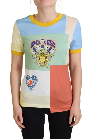 Dolce & Gabbana Wunderschones Baumwoll-Patchwork-T-Shirt