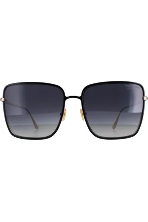 Tom Ford Square Damen Glänzend Grau Polarisiert Heide FT0739