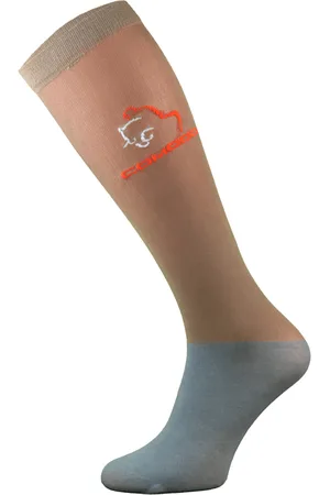 COMODO Femme Chaussettes Equitation | Chaussettes Hautes Longues pour Eté