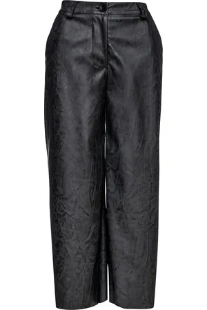 Conquista Dunkelgraue Culottes aus Kunstleder
