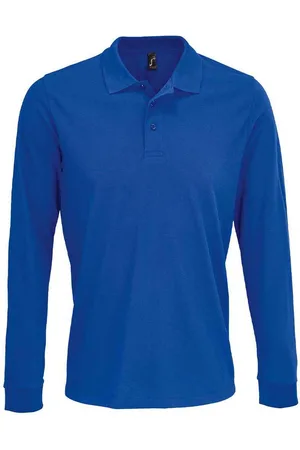 Sols Unisex Adult Prime Pique Langarm-Poloshirt (Königsblau)