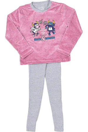 Kukuxumusu Winterpyjama mit getufteter Verarbeitung und V-Ausschnitt 3176 Mädchen
