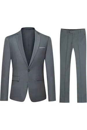 Allthemen 2-teiliger Slim Fit Anzug in schlichtem Design in