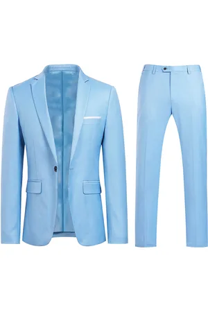 Allthemen Hellblauer 2-teiliger Anzug in Slim Fit