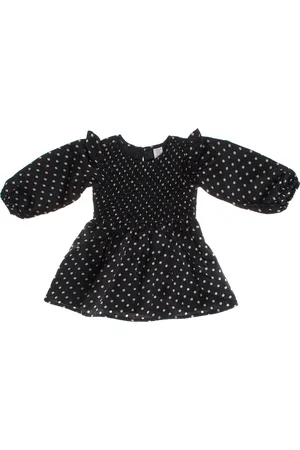 GAP Langärmliges, gerafftes Satinkleid für Mädchen 780172