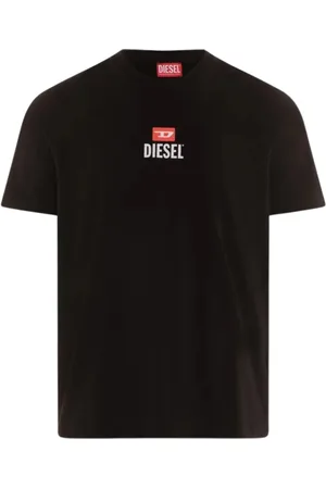 Diesel Schwarzes T-Shirt mit kleinem D-Logo von