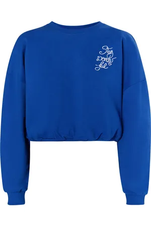 myMo Sweatshirt kurz Damen royalblau