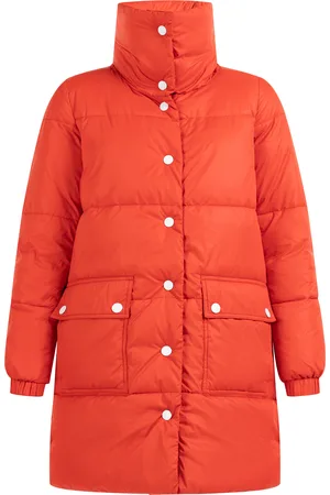 Dreimaster Wattierter Steppmantel Damen Rot
