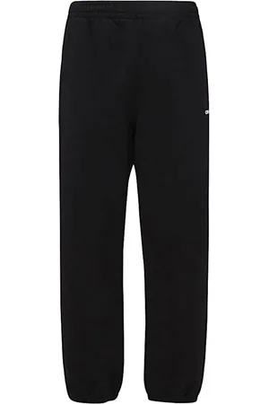 OFF-WHITE Diag Helvetica Design Schmale, schwarze Jogginghose mit Bundchen