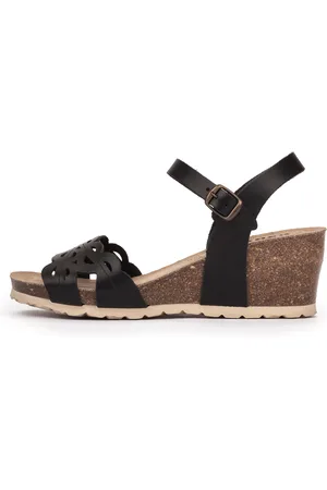 Kartamo Schwarze Keilsandalette