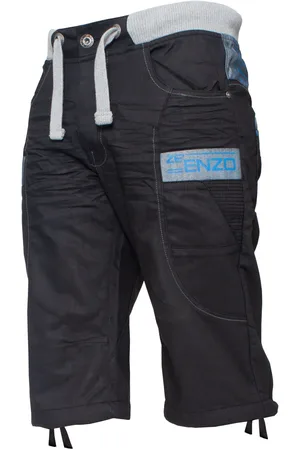 Enzo Elastische Herren-Denim-Shorts| Designer Menswear