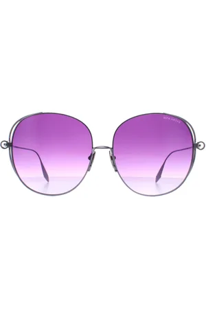 DITA EYEWEAR Round Womens Lilac Chrome Dark to Light Lavender Gradient Arohz