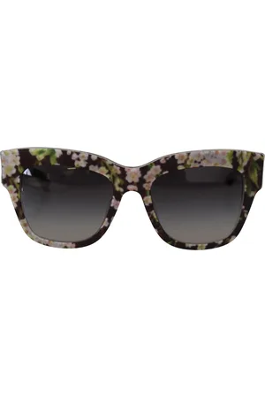 Dolce & Gabbana Sonnenbrille mit rechteckigen Sonnenbrillen aus floralem Acetat