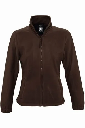 Sols Womens/Ladies North Full Zip Fleece Jacke (Dark Chocolate)