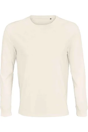 Sols Unisex Adult Pioneer Langarm-T-Shirt aus Bio-Baumwolle (Off White)