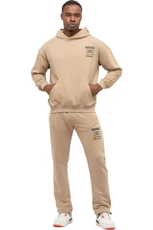 Tom Barron Herren-Trainingsanzug-Set mit besticktem Abzeichen, Oversize