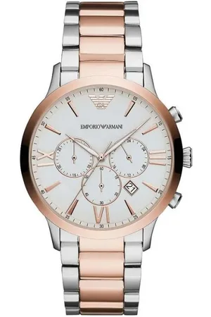 Emporio Armani Zweifarbige analoge Chronographenuhr