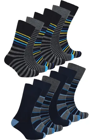 Sock Snob 12 Paar Multipack Herren nicht elastische Bambus Socken | Extra Wide Soft Top Diabetiker freundliche Socken - sortiert