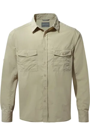 Craghoppers Mens Kiwi Langarmhemd (Haferflockengrau)