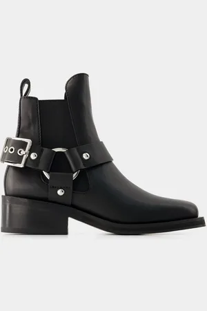 Ganni Biker Chelsea Ankle Boots - - Leder