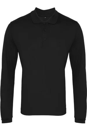 Premier "Coolchecker" Poloshirt für Herren Langärmlig