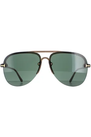 Tom Ford Aviator Herren glänzend hellbraun grün Frottee 02 FT1004