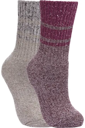 Trespass Damen Hadley Socken / Wandersocken, 2 Paar (Weinrot/Beige)
