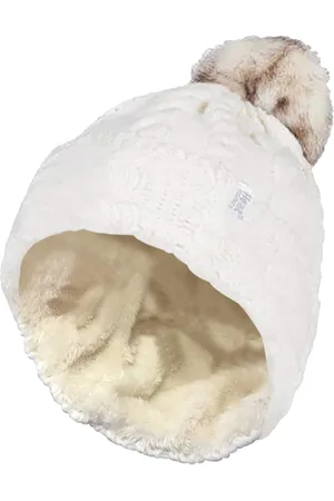 Heat Holders Wärmehalter - Damen Strickfleece gefütterte Thermo-Bommelmütze mit Pom Pom