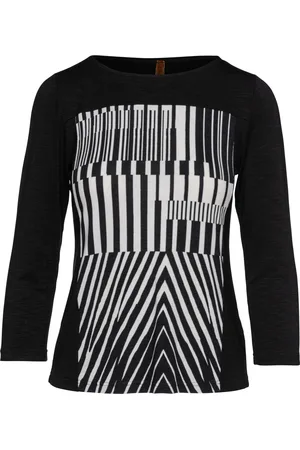 Conquista Weißes Print-Detail-Top