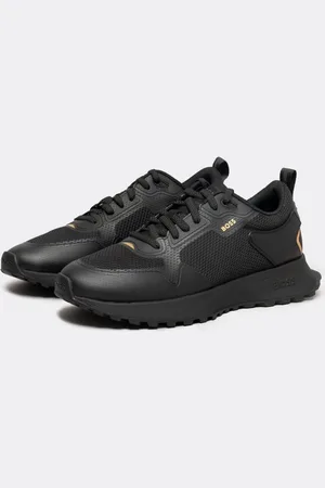 HUGO BOSS Orange Jonah Turnschuhe aus gemischtem Material mit Mesh-Details und Branding
