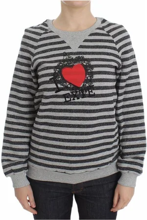 Exte Gestreifter Baumwollpullover mit Rundhalsausschnitt