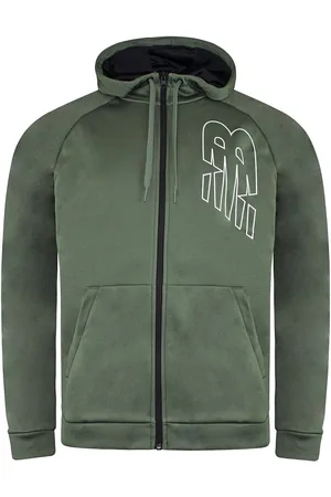 New Balance Neues Gleichgewicht Long Sleeve Green Reißverschluss Hartnäckigkeit Fleece Herren Track Jacke MJ13020 NSE